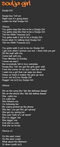 parole de soulja girl